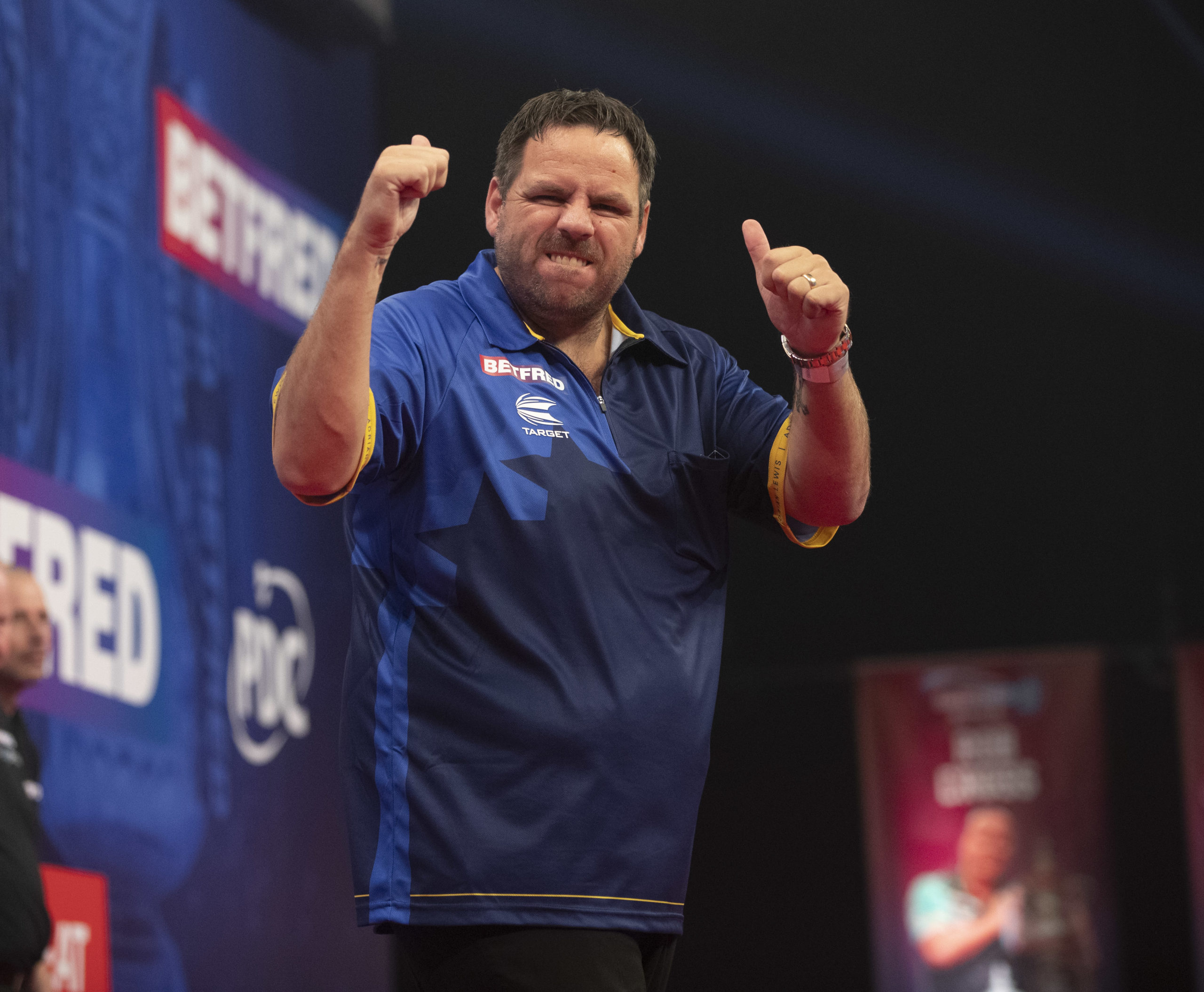 Adrian Lewis Receives Some Advice From Phil Taylor