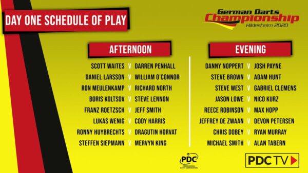 PDC Euro Tour 2 Day 1 Live Blog
