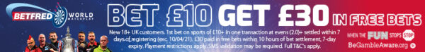 Betfred World Matchplay - Day 1 Recommended Bets