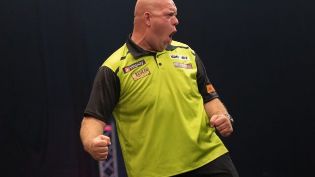 Van Gerwen survives scare at Nordic Darts Masters