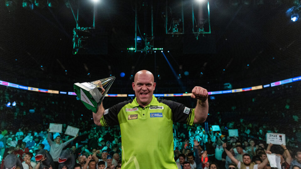 Seventh heaven as van Gerwen is crowned 2023 PDC Premier League champion 
