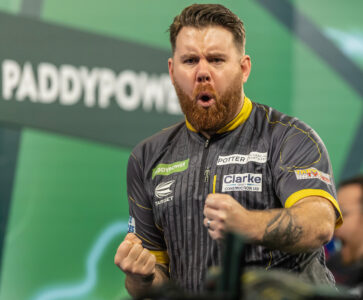 Scott Williams celebrates