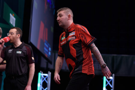 Nathan Aspinall at the Dutch Darts Masters