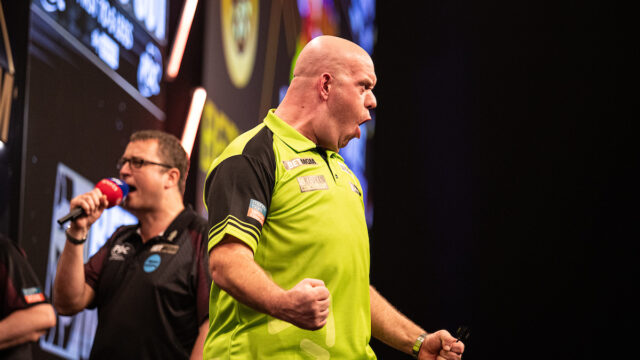 Van Gerwen defeats Littler again to win night two of 2024 BetMGM Premier League Darts
