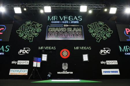 The Grand Slam of Darts stage.