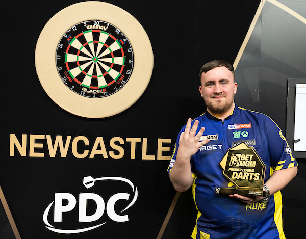 Littler racks up fourth Premier League win to tie the record at only halfway “It’s another night win and another trophy, so I’m delighted,” 