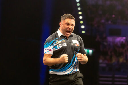Gerwyn Price playing Premier League Darts in 2025