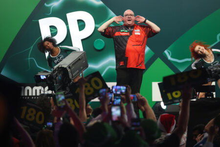 Stephen Bunting on stage during the Paddy Power World Darts Championship.
