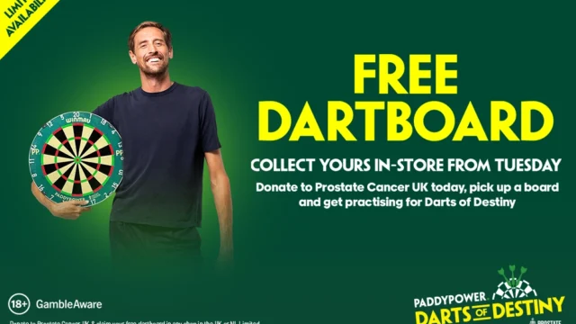 Paddy Power Dartboard Giveaway: 10,000 Free Boards to Support Prostate Cancer UK