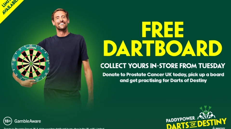 Paddy Power Dartboard Giveaway: 10,000 Free Boards to Support Prostate Cancer UK