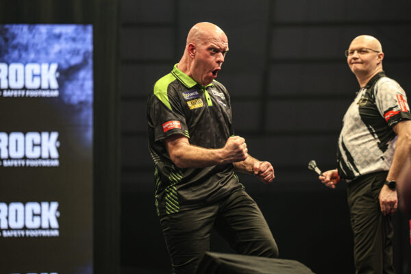 Luke Littler and Michael Van Gerwen star as seeds tumble at the Belgian Darts Open