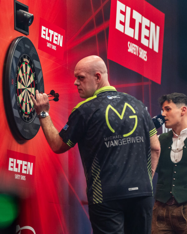 Seeds sent packing at the German Darts Grand Prix as Niko Springer stuns Michael Van Gerwen 